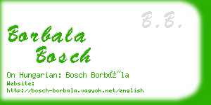 borbala bosch business card